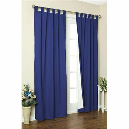 COMMONWEALTH HOME FASHIONS Thermalogic Insulated Solid Color Tab Top Curtain Pairs 54 in., Navy 70292-153-609-54